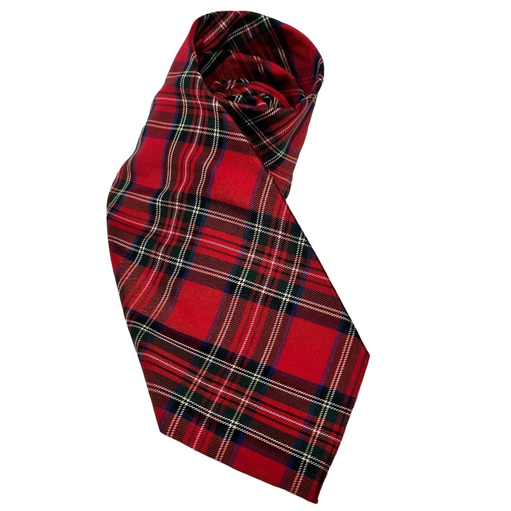 Ralph Lauren Chaps Silk Necktie Tie Schoolboy Schoolgirl Plaid Hand Made NWOT